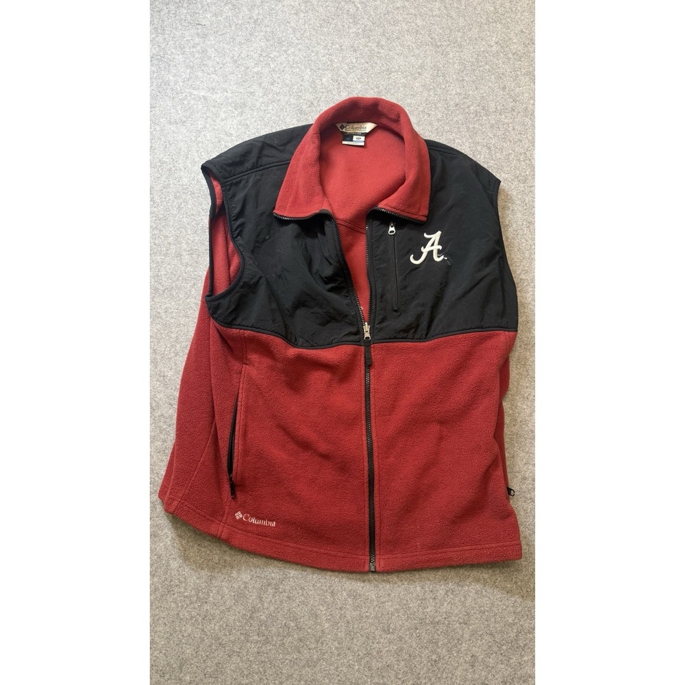 Columbia Alabama Crimson Tide Vest Mens XXL 2XL Fleece Interchange Vintage Bama
